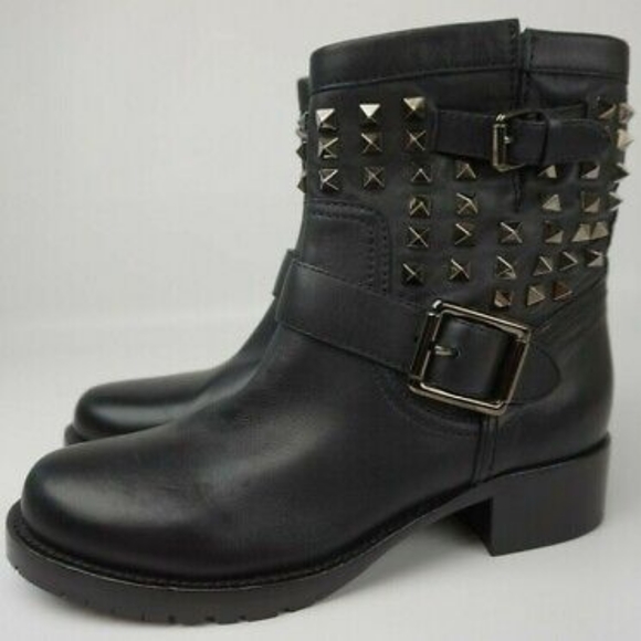 Valentino Garavani Rockstud Ankle Moto Boots - 38 - Fits US 7.5 - NWOT - Picture 2 of 16